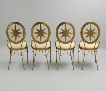 Stoel (4) - 4 Italiaanse Chiavari-stijl stoelen van verguld