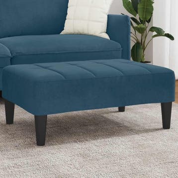 vidaXL Voetenbank 77x55x31 cm fluweel blauw, Verzenden