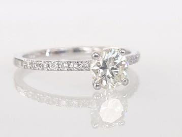 Verlovingsring - 14 karaat Witgoud - 0.80ct. tw. Diamant