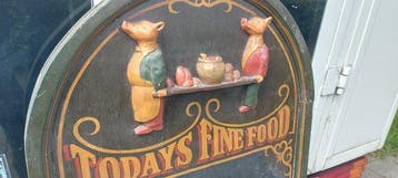 TODAYS FINE FOOD - Reclamebord - Hout