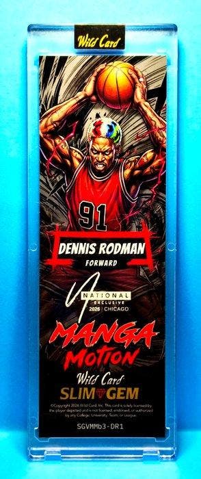 Wild Card Manga Motion Dennis Rodman 1/1 Enige, Nieuw