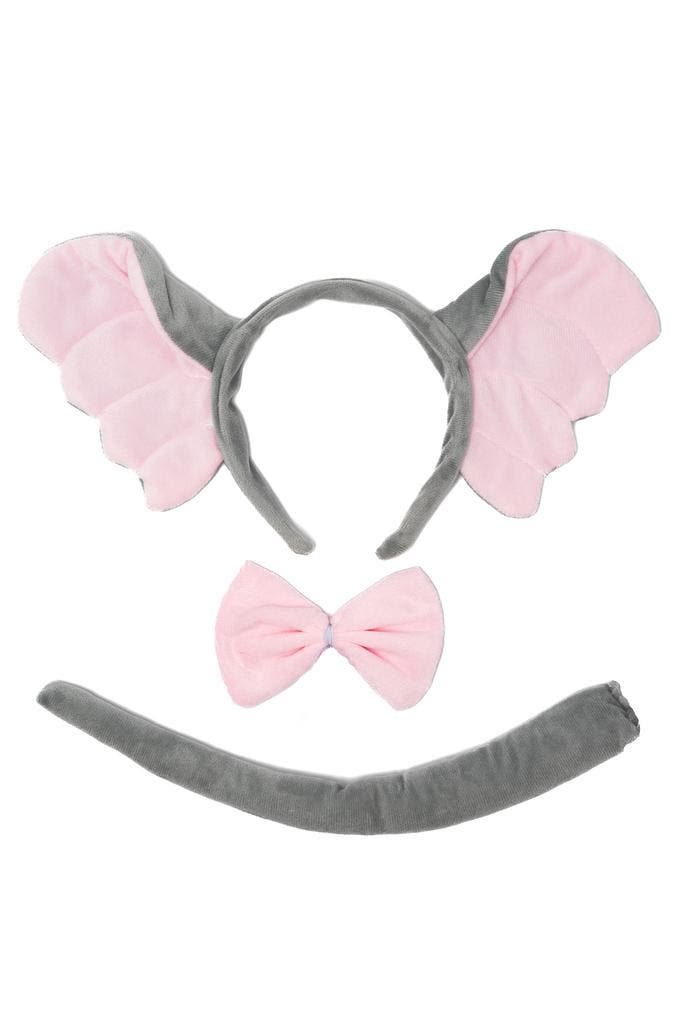 Olifant Haarband Oren Strik Staart Diadeem Set Grijs Roze Za, Kleding | Dames, Carnavalskleding en Feestkleding, Nieuw, Ophalen of Verzenden