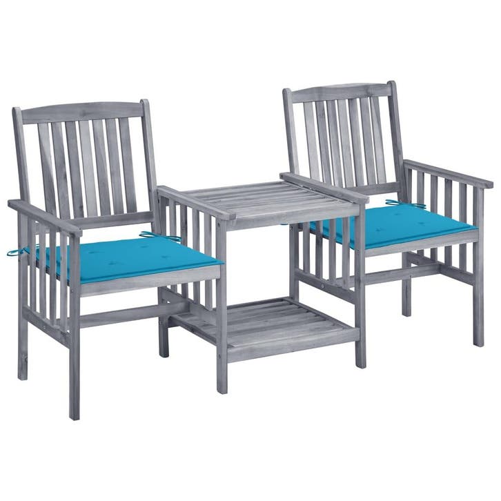 vidaXL Tuinstoelen met tafeltje en kussens massief, Jardin & Terrasse, Ensembles de jardin, Envoi