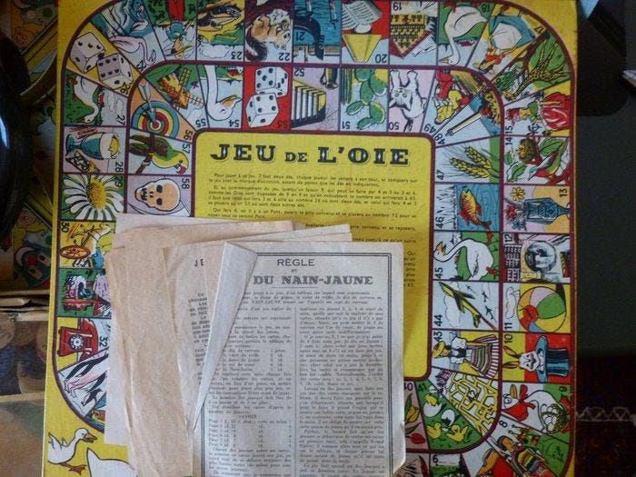 Laurent - Jouet Coffret de jeux de société des années 20 -, Antiquités & Art, Antiquités | Jouets