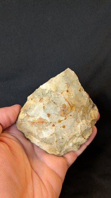 Paleolithisch Vuursteen Franse biface afkomstig uit de Oise,