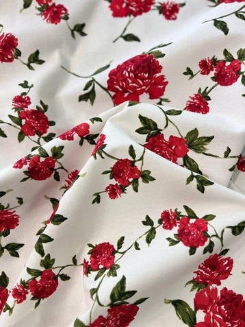 Jardin de Pivoines – Nappe en coton dinspiration country, Antiquités & Art