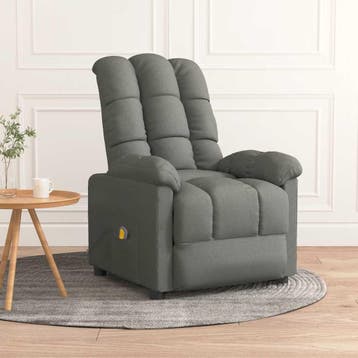 vidaXL Massagestoel stof donkergrijs, Verzenden