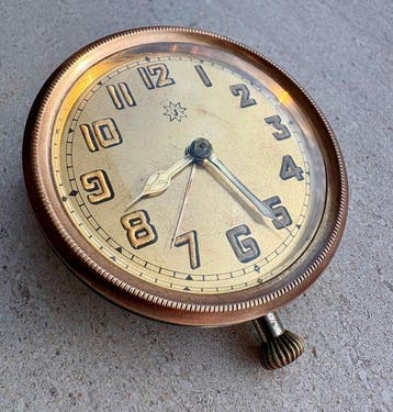 Reisklok - Junghans - Art Deco Koper - 1920-1930 - Travel