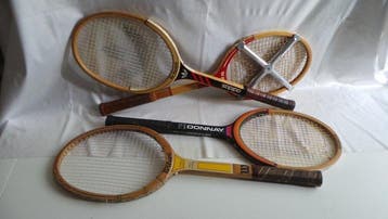 Lot 4 ancienne raquettes de Tennis - Bjorn Borg et Chris, Nieuw