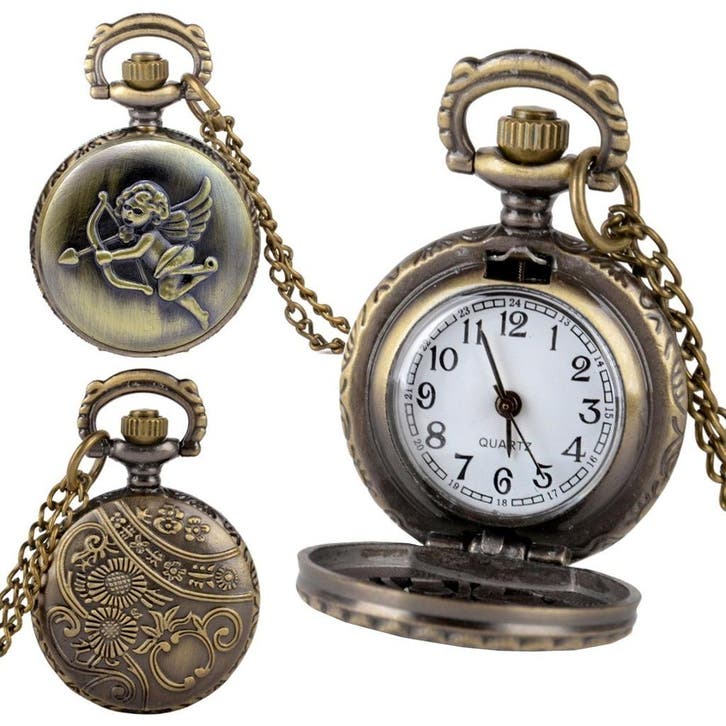 Fako - Kettinghorloge - Cupido - Bronskleurig, Handtassen en Accessoires, Horloges | Heren, Verzenden