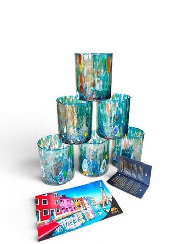 MurArt - Drinkset (6) - Glas - Murrine Millefiori