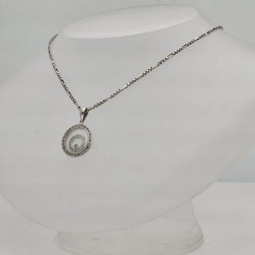 Collier - 18 carats Or blanc Diamant (Naturelle), Nieuw