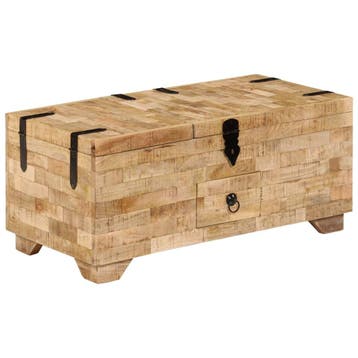 vidaXL Salontafel 80x40x35 cm massief mangohout, Verzenden, Nieuw