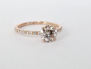 Verlovingsring - 14 karaat Roségoud - 1.16ct. tw. Diamant