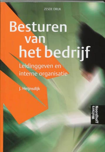 Besturen van het bedrijf 9789001385637 J. Heijnsdijk, Verzenden, Zo goed als nieuw, J. Heijnsdijk