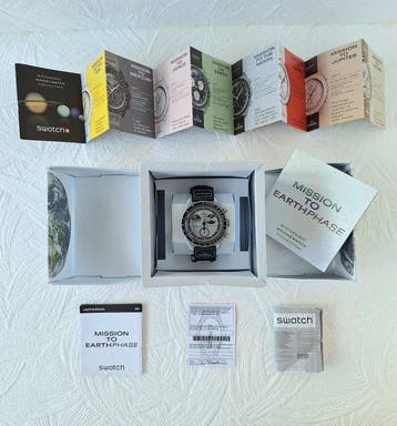 Omega x Swatch - Mission to Earthphase - Sans prix de, Bijoux, Sacs & Beauté