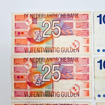 Nederland. - 10 Banknotes Gulden - 1968/1989 - PL71, PL47