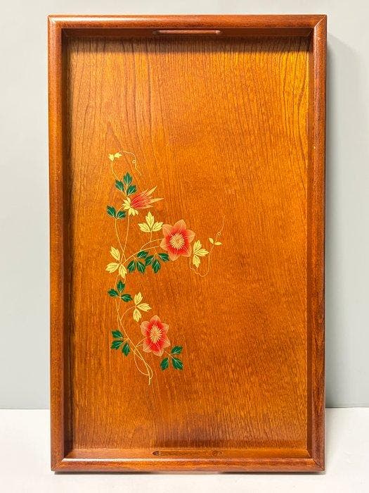 Dienblad - Extra-Large (51 cm) Handgemaakt houten dienblad, Antiek en Kunst, Antiek | Overige Antiek