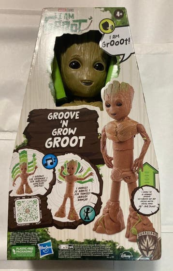 MARVEL STUDIOS I AM GROOT GROOVE N GROW LARGE 34 CM, Gebruikt