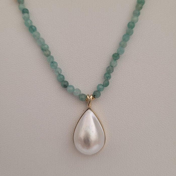 Zonder minimumprijs - Hanger - 18 karaat Geel goud Parel -, Bijoux, Sacs & Beauté, Bijoux anciens