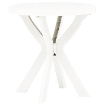 vidaXL Bistrotafel Ø70 cm kunststof wit, Verzenden, Nieuw