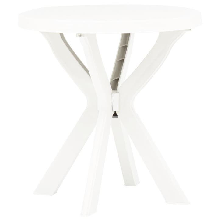 vidaXL Bistrotafel Ø70 cm kunststof wit, Tuin en Terras, Tuintafels, Nieuw, Verzenden