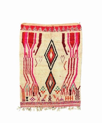 Marokkaans wollen tapijt 180x260 cm, Berber handgemaakt, Huis en Inrichting, Stoffering | Tapijten en Vloerkleden, Nieuw