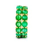 Bague - 14 carats Or jaune - 9.01ct. tw. Émeraude