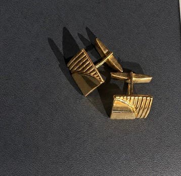 Manchetknopen - 9 kt. Geel goud - 9K goud vintage