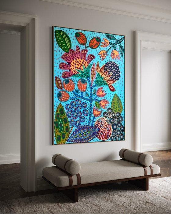 Maraé - Éclat Turquoise, Antiek en Kunst, Kunst | Schilderijen | Modern