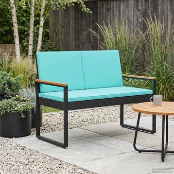 vidaXL Tuinbank 2 -Seater 107 x 61 x 80 cm poly rattan, Verzenden, Nieuw