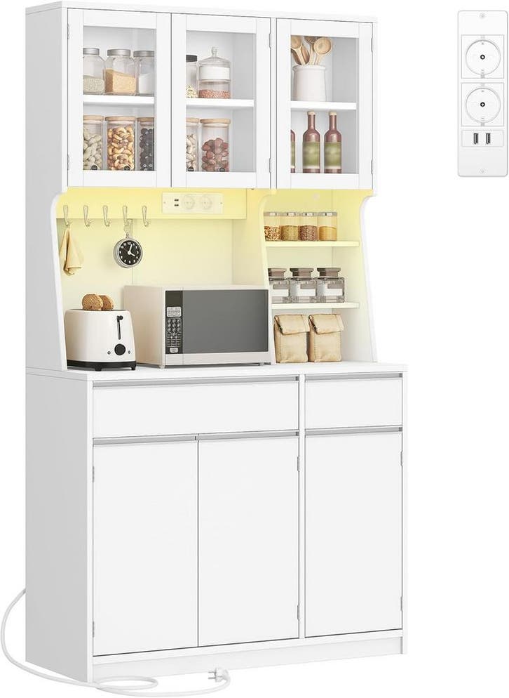 Hzuaneri Keukenkast, dressoir, commode keuken met stopcontac, Huis en Inrichting, Woonaccessoires | Overige, Nieuw, Verzenden