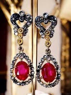 Zonder minimumprijs - Oorbellen - 9 kt. Zilver, Geel goud, Nieuw