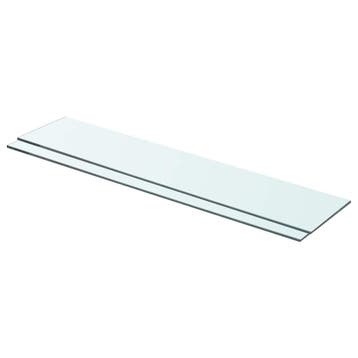 vidaXL Schappen 2 st 70x15 cm glas transparant, Verzenden
