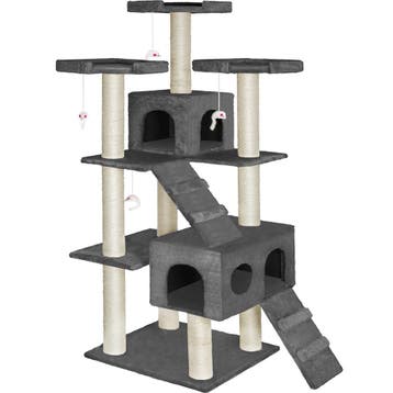 tectake Krabpaal Knuti 186cm - antraciet, Animaux & Accessoires, Verzenden