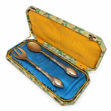 Couverts de service à salade - Argent - 1850-1900