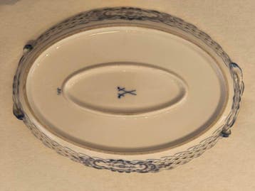 Meissen - Plat - Porcelaine - Bol de percée