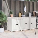 vidaXL Keuken Kast MEPPEL Wit 106 x 55 x 64 cm Massief, Huis en Inrichting, Verzenden, Nieuw