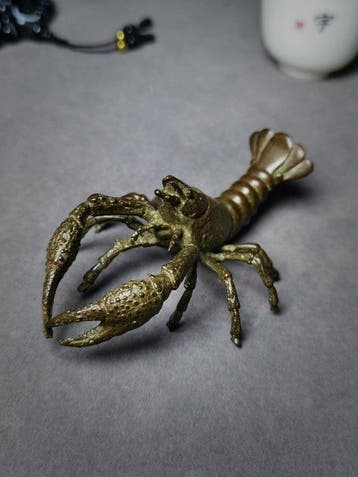 Decoratief ornament - Ryumendo School - kreeft - Japan -, Antiek en Kunst