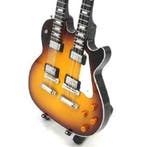 Miniatuur Gibson Les Paul gitaar met gratis standaard, Verzenden, Nieuw, Beeldje, Replica of Model