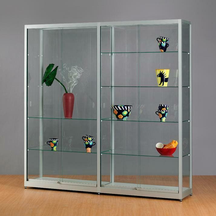 *TIP*  Luxe vitrinekast zilver 200 cm breed, Articles professionnels, Aménagement de Bureau & Magasin | Commerce & Inventaire