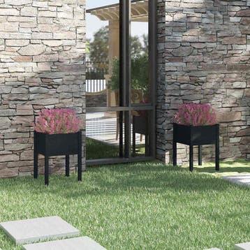 vidaXL Plantenbakken 2 st 50x50x70 cm massief grenenhout, Verzenden