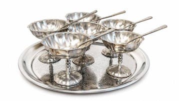 Service pour 6 personnes - Dessertservies (13) - Alvéolée -