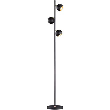 LED Vloerlamp Trion Dakani - Zwarte 3-lichts vloerlamp met G, Huis en Inrichting, Verzenden, Nieuw