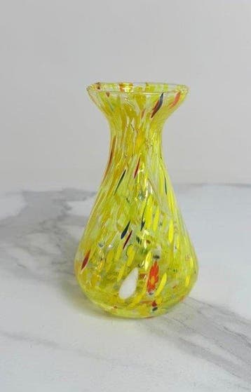 Vase - Verre soufflé à la main - Fabriqué en Italie, Antiquités & Art