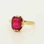 Bague - 18 carats Or jaune - 2.20ct. tw. Rubis, Bijoux, Sacs & Beauté