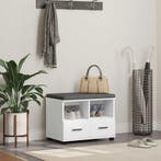 vidaXL Hallenbank Wit 60 x 38 x 46 cm Geengineerd Hout en, Verzenden, Nieuw