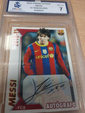 Panini 2010 Messi Autografo MGC 7 Graded card - MGC 7, Verzamelen, Nieuw