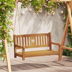 vidaXL Tuin Schommelbank Naturel 110 x 56 x 58 cm Massief, Verzenden, Nieuw