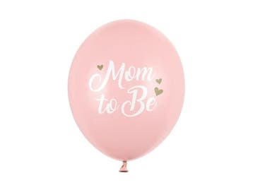 Ballonnen Mom To Be Roze 30cm 6st, Verzenden